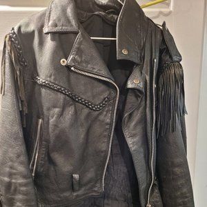 Leather Jacket Tassels Fringe